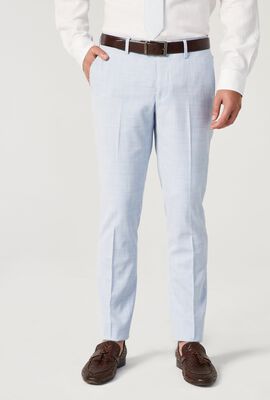 Mens Light Blue Tailored Suit Pant